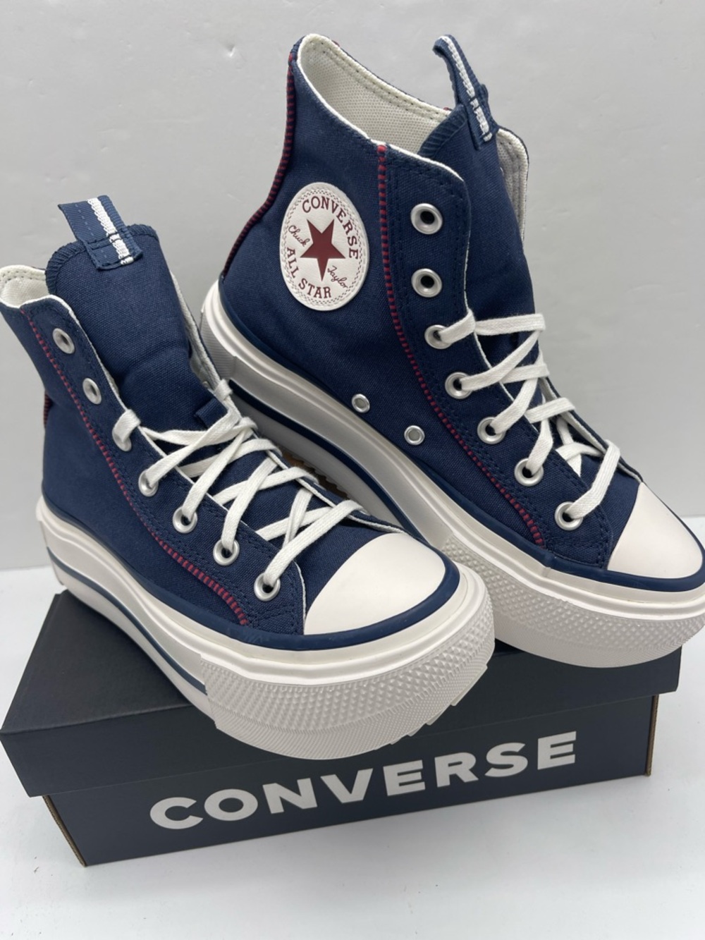Converse WMNS Chuck Taylor All Star High Top Platform Sneakers Size 7 419252C - Picture 9 of 16